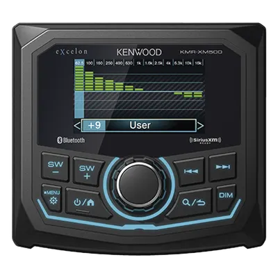 Estéreo Marino / Pantalla 2.7 Pulgadas / Bluetooth Acceso Directo / IP66 Sumergible / 3 Salidas Previa 4.0 V / USB Frontal + Auxiliar