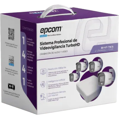 Kit de videovigilancia EPCOM PROFESSIONAL B8-KIT-TWA con 4 cámaras