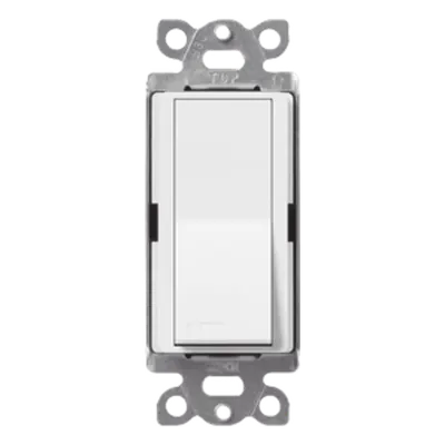 Interruptor de Pared Unipolar / 15 A / 120/277 V / Accionamiento Paleta / Acabado Snow Satinado