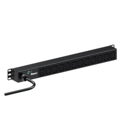 PDU Básica Horizontal / 12 Contactos C13 / 20A / 1U / 3.3 kVA / Entrada NEMA L6-20P / Cable 3 m (9.84 ft)