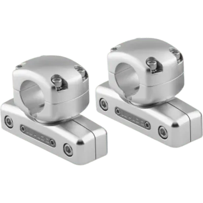 Accesorio de Montaje para Altavoz de Torre Cerrado / Montaje en Tubo Giratorio 1.315″ (33.4 mm) / Aluminio Grado Marino Mecanizado / Acabado Anodizado Transparente / Tornillería Acero Inoxidable / Giro Aproximado 334° / Compatible con JL 