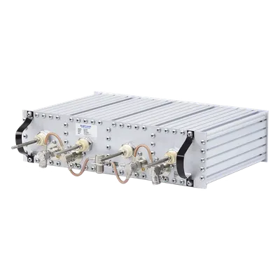 Duplexer Pasa Banda-Rechazo de Banda / 406-512 MHz / 4 Cavidades 4" (10.2 cm) / Separación 5 MHz / 350 Watt / Conectores N Hembra / 3U Rack