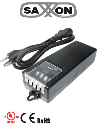 Fuente de poder SAXXON PSU1250-D4-D de 12 V y 4 canales