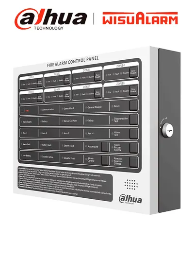 Panel de Alarma Contra Incendios DAHUA DHI-HY-C102-8 de 8 Zonas con Conectividad Ethernet