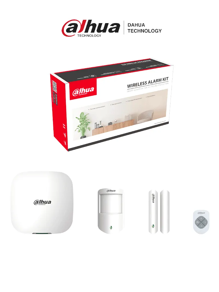 Kit de alarma inalámbrico Dahua DHI-ART-ARC3000H-03-W2 con WiFi y Ethernet
