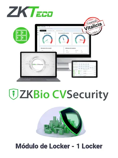 ZKBIOCVLMP200 -  Licencia vitalicia para modulo de lockers para softweare BioCVSecurity / Licencia soporta 1 locker  /  Máximo para cotizar es de 200 lockers