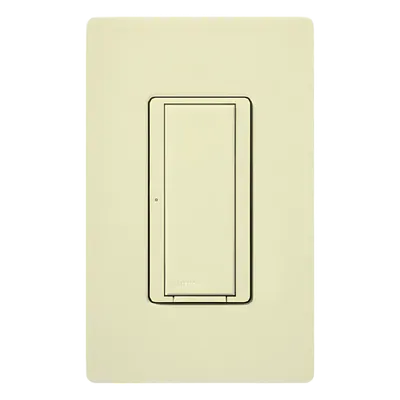 Switch on/off inalámbrico / Doble voltaje 120-277 V / 8 A iluminación / 1/10 HP 3 A motores / Sin neutro / RadioRA 2