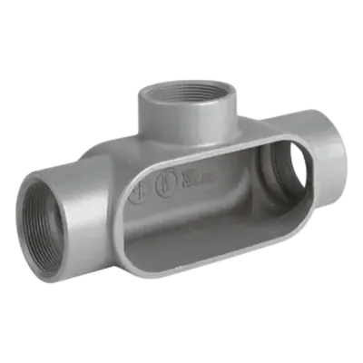 Caja Condulet Tipo T / 1-1/4" (32 mm) / Aluminio libre de cobre / NEMA 3 / Gris
