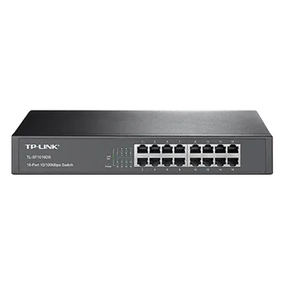 Switch TP-Link TL-SF1016DS de 16 puertos 10/100 Mbps para escritorio o rack