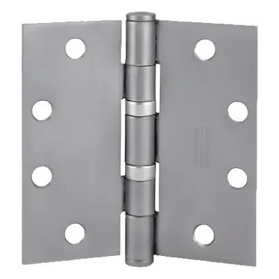 Bisagra con Baleros de Alta Resistencia / Acero Calibre 0.134 / 4.5 x 4.5 pulgadas / Cromo Satinado / Certificación UL / Kit 3 Piezas