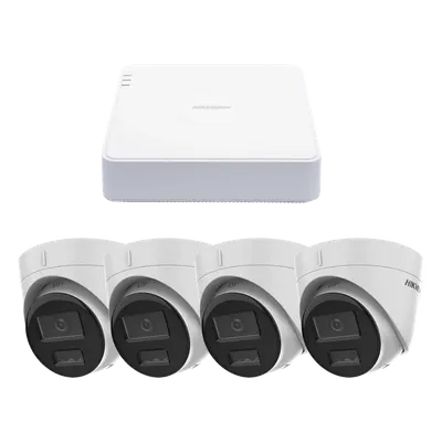 Kit de videovigilancia IP Hikvision KIPCV2M/4T con 4 cámaras ColorVu