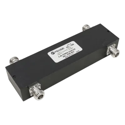 Acoplador híbrido 2x2 / 350-2700 MHz / 200W / -161 dBc PIM / Conectores 4.3-10 IP65 / VSWR 1.20:1