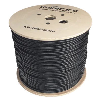 Cable siamés LINKEDPRO EP-CAT-5E-V2P Cat5e con alimentación 16 AWG