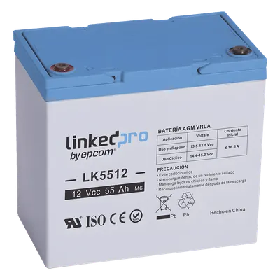 Batería de respaldo LINKEDPRO LK5512 AGM-VRLA de 12 V y 55 Ah