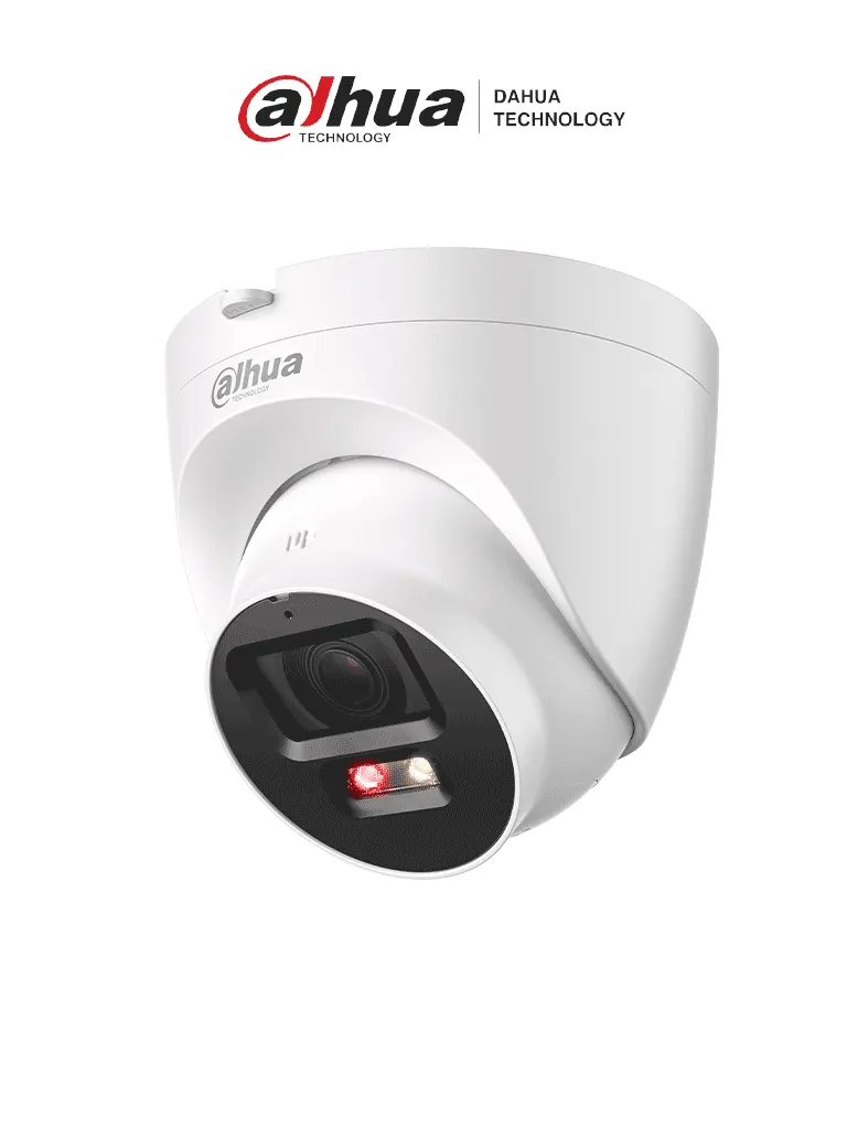 DAHUA IPC-HDW2549T-S-PV - Cámara Domo IP de 5 MP, 30 Mts de Iluminador Dual Inteligente/ Disuasión activa/ Lente 2.8mm/ SMD Plus/ Protección perimetral, Micrófono y Bocina integrados/Audio dos Vías/ IP67/ Ranura MicroSD  #