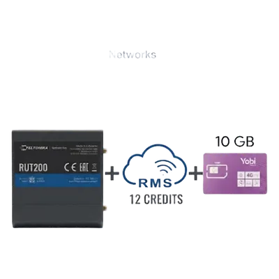 Router Teltonika RUT200 4G LTE con SIM Yobi y gestión RMS