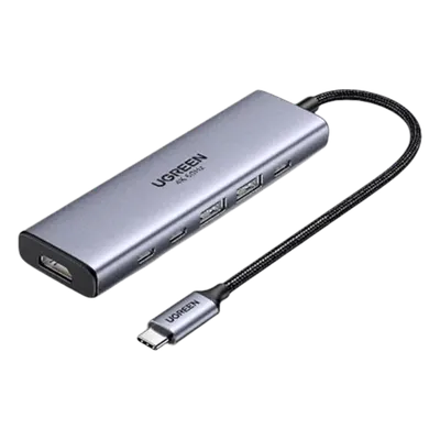 Hub USB-C UGREEN 35999 con HDMI 4K a 60 Hz y cuatro puertos USB