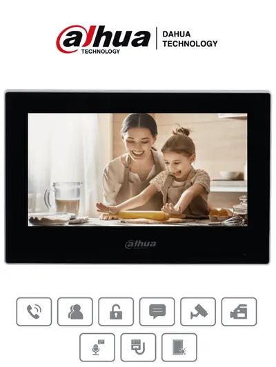 Monitor IP táctil DAHUA VTH2621G-P de 7 pulgadas con PoE
