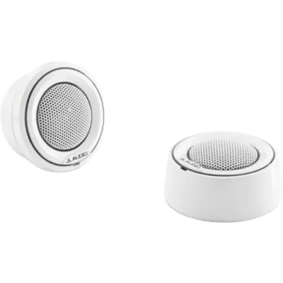 Tweeter de Componentes Náutico JL Audio M6 / 1" (25.4 mm) / Cúpula de Seda / Alta Potencia y Amplia Dispersión / Resistencia a Corrosión y UV / Soportes de Montaje Blancos / Anillo Embellecedor Blanco