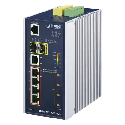 Switch industrial PLANET IGS-5225-4UP1T2S con 4 puertos Ultra PoE