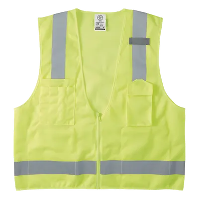 Chaleco de Seguridad Reflectante / ANSI/ISEA 107-2015 Tipo R Clase 2 / 8 Bolsillos / Talla M/L