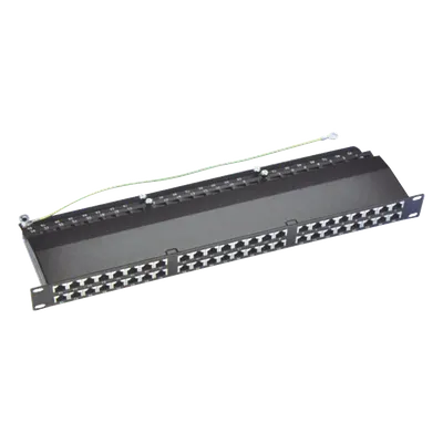 Panel de parcheo LINKEDPRO LPPPCS6A48P Cat6A blindado de 48 puertos