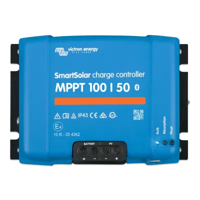 Controlador de Carga Solar MPPT / 50A / 100V PV / 12-24V Auto / IP43 / Sin Ventilador / Bluetooth Integrado