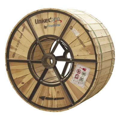 Carrete de Fibra Óptica Aérea / ADSS G.652D / Monomodo 36 Hilos / Span 100 m / 4 km / 13,123 ft / Exterior Loose Tube