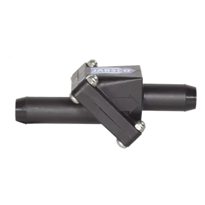 Válvula Anti-Retorno en Línea / Conexión 19 mm (3/4') / Cuerpo 108x55x50 mm / Cebado de Bomba / Puerto Ajustable