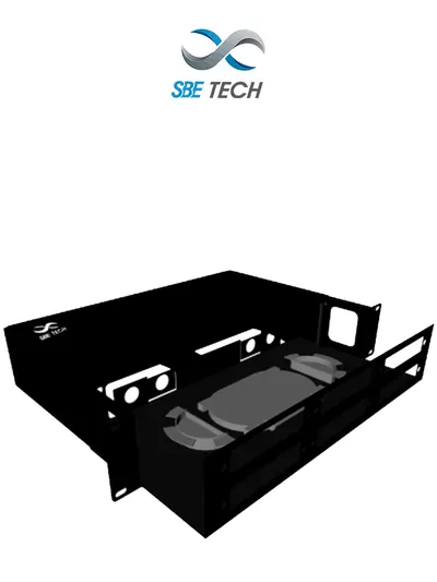 SBE TECH SBE-DFO36D - Distribuidor de Fibra Óptica Deslizable para 6 placas, hasta 36 fibras, 2 UR