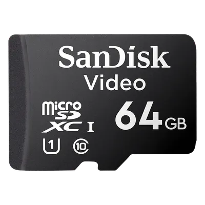 Sandisk Video Ultra SDXC UHS-I/Class 10 MSD SDSDQAS4-064G-BP