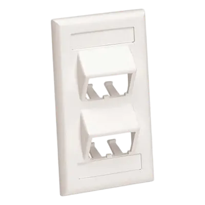 Placa de pared inclinada PANDUIT CFPSL4IWY para 4 puertos Mini-Com