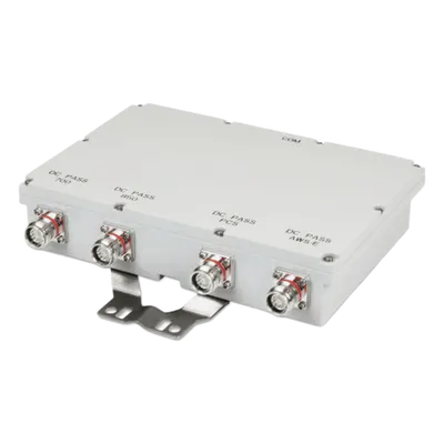 Cuadruplexor / 700-850-PCS-AWS / 250W / -161dBc PIM / 4.3-10 IP67 / 2.3ft