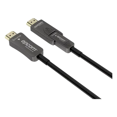 Cable HDMI Óptico Activo / 4K Real / 15 m (49.2 ft) / 18 Gbps / 4K@60Hz 4:4:4 / HDMI 2.0b / HDCP 2.2 / HDR / ARC / Conector RX Desmontable
