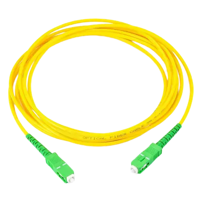 Jumper de Fibra Óptica / SC/APC a SC/APC / Monomodo OS1/OS2 / Simplex / 2 m (6.56 pies) / Forro PVC / 2 mm