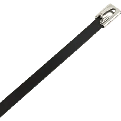 Cinchos de Acero Inoxidable / 304 / Recubrimiento Plástico / 4.6 × 400 mm / Cierre Autoblocante / 100 Piezas