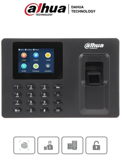 Control de asistencia Dahua DHI-ASA1222E con huella y contraseña