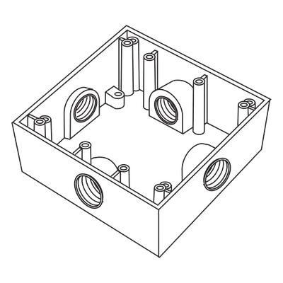 Caja de conexión RAWELT RC-0487 de aluminio con 4 bocas