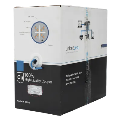Bobina de cable LINKEDPRO PRO-CAT6A-R Cat6A de 305 m para 10 Gbps