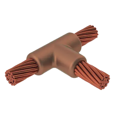 Molde para Soldadura Exotérmica / Tipo T Horizontal / Cable 2/0 AWG a 2 AWG / Carga #45