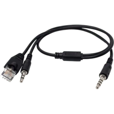 Cable Arnés RoIP para Radios Móviles Kenwood / Conector Mic RJ-45 / Jack Bocina 3.5 mm Mono / Integra al Gateway ST-RoIP5+W-TASSTA / Compatible Series TK, TKR y NEXEDGE