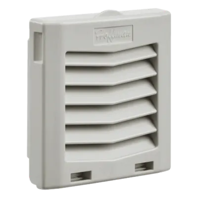 Rejilla de Escape con Filtro / IP54 / Click-Fit / Compatible Ventilador 4 in (102 mm) / Gris Claro RAL 7035