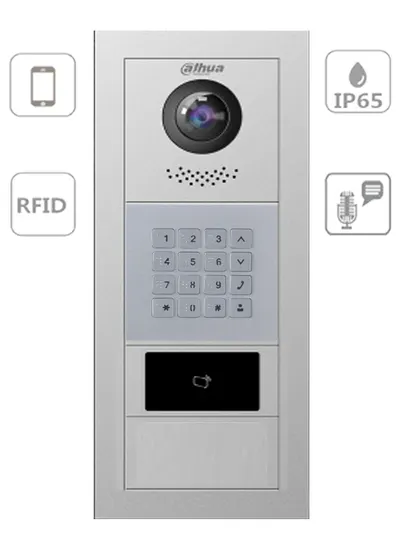 DAHUA PAQVTO4202F - Paquete Modular de Frente de Calle Departamental/  Función P2P/ Cámara de 2 Megapíxeles/ Apertura con Tarjetas Mifare/ Hasta 100 Monitores/ Notificación a APP/ Apertura Remota/ Uso Fraccionamientos/