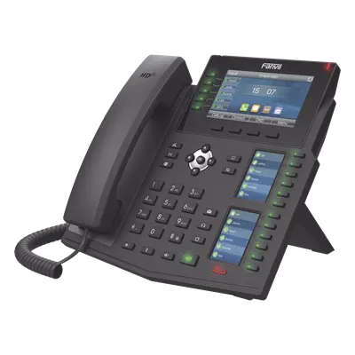 Teléfono IP empresarial FANVIL X6U con triple pantalla a color