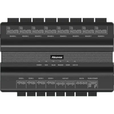 Controlador de Acceso / 4 Puertas / 100K Usuarios / 500K Tarjetas / Wi-Fi 6 / PoE / RS485 Wiegand OSDP / 8 Relés / LTE