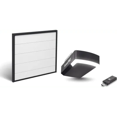 Kit Puerta de Garage 18x8 Pies (5.49 x 2.44 m) / Motor DC 1/2 HP / Insulada / Activación WiFi / Hasta 50 Controles / Lámina Calibre 26