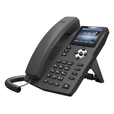 Teléfono IP empresarial para 2 lineas SIP con pantalla LCD de 2.8 pulgadas a color, puertos Gigabit y conferencia de 3 vías, PoE 