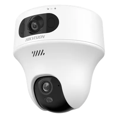 Cámara Turret IP Hikvision DS-2CFWQ6-D de 6 MP y doble lente