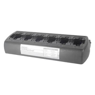 Multicargador de Radios / 6 Cavidades / Carga Simultánea / Baterías Ni-Cd, Ni-MH, Li-Ion, Li-Po / Indicador LED Individual / Prevención de Sobrecarga