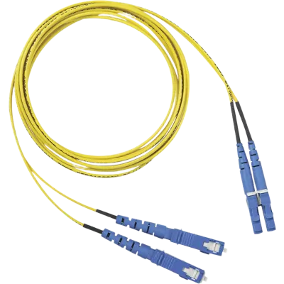 Jumper de Fibra Óptica / Monomodo OS2 9/125 / LC-SC Duplex / OFNR / 20 m (65.6 ft) / Amarillo